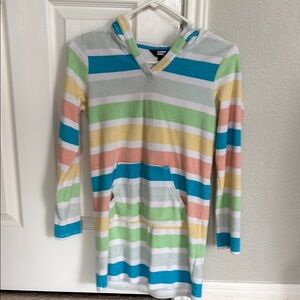 Lands End Striped Hooded Tunic